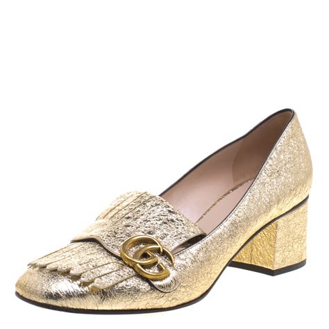 gucci gold pumps|gucci pumps price.